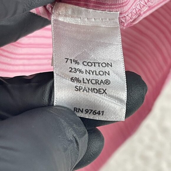 J. Jill Pink Striped Button-Up Shirt‎ Womens Long Sleeve Stretch Size Large - Picture 10 of 16